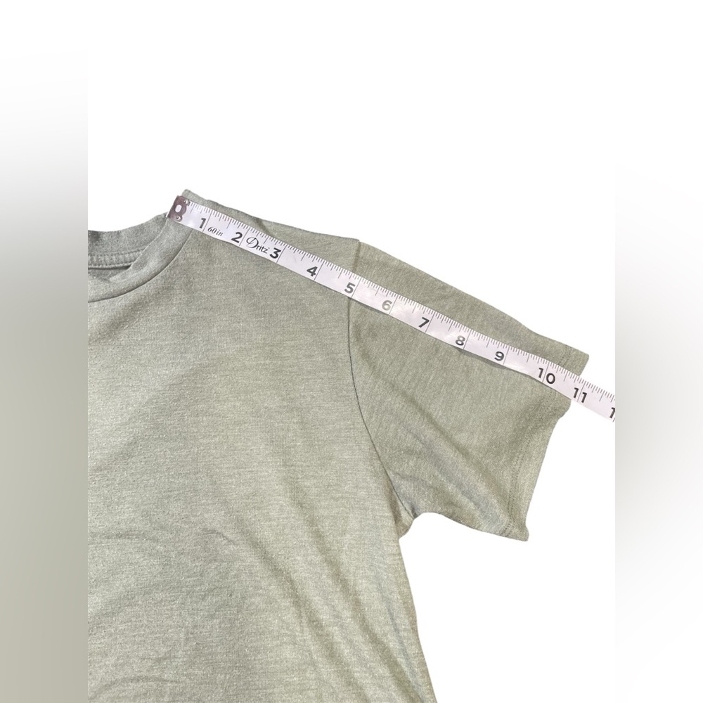 American Eagle Olive Green Short Sleeve Peplum Babydoll Tee XS Women’s EUC - Picture 10 of 10